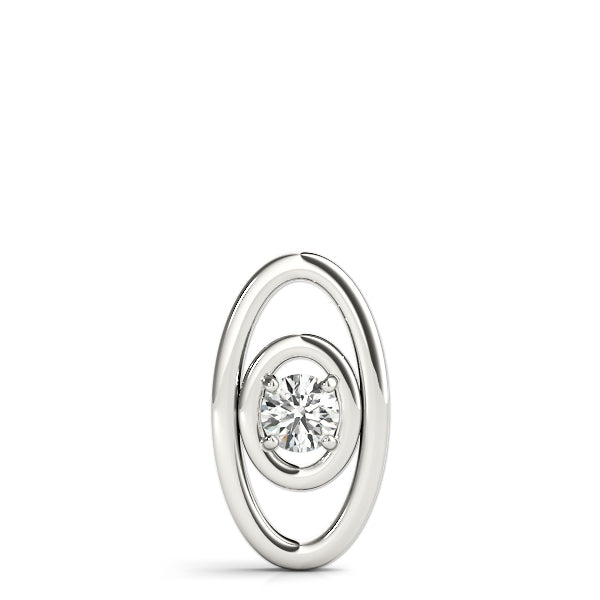 White Platinum 0.1CT Lab Diamond Solitaire Pendant
