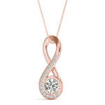 14K Rose Gold Multi-Diamond Pendant