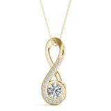 18K Yellow Gold Lab Diamond Pendant