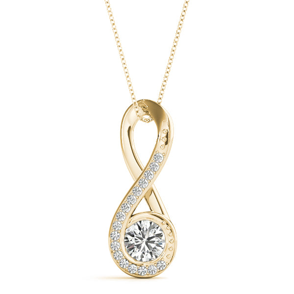 18K Yellow Gold Lab Diamond Pendant