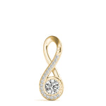 18K Yellow Gold Lab Diamond Pendant