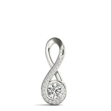 14K White Gold Lab Diamond Pendant