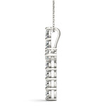 11-Stone Lab Diamond Cross Pendant
