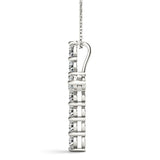 White Platinum 11 Diamond Cross Religious Pendant