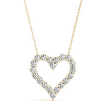 18K Yellow Gold Lab Diamond Heart Pendant