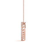Rose Gold Lab Diamond Heart Pendant Necklace
