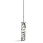 White Platinum 20-Diamond Heart Pendant