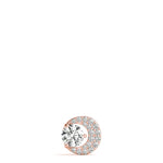 Rose Gold Round Diamond Cluster Pendant