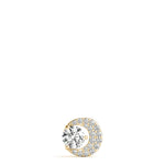 18K Yellow Gold Round Diamond Pendant