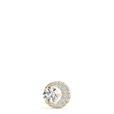 18K Yellow Gold Round Diamond Pendant