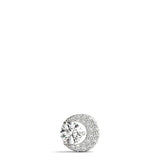 14K White Gold Lab Diamond Round Pendant
