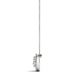 White Platinum Multi-Diamond Round Pendant