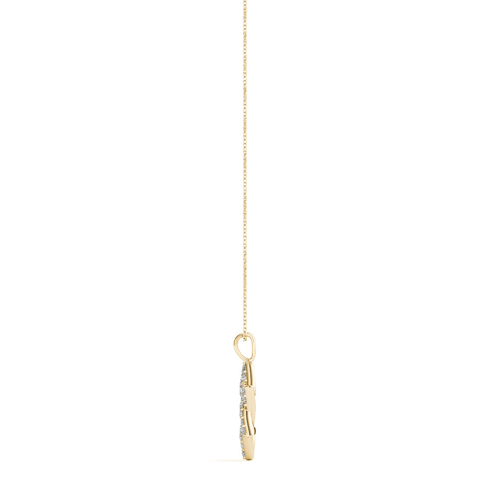 Yellow Gold Diamond Star of David Religious Pendant