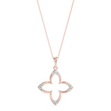 Rose Gold 18K Round Diamond Fashion Pendant