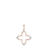 Rose Gold 18K Round Diamond Fashion Pendant