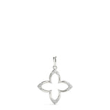 White Gold 12-Diamond Geometric Fashion Pendant