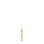 18K Yellow Gold Round Diamond Pendant