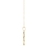 18K Yellow Gold Round Diamond Pendant