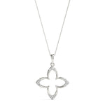 White Gold 12-Diamond Geometric Fashion Pendant