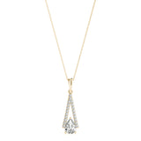 Yellow Gold Lab Diamond Pear Pendant