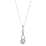 Lab Diamond Pear Pendant in 14K White Gold