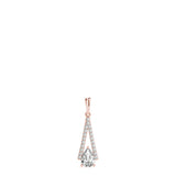 Rose Gold Lab Diamond Pear Pendant 0.64-0.78 CT