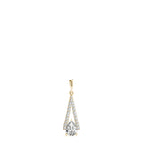 Yellow Gold Lab Diamond Pear Pendant 0.64-0.78 CT
