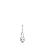 14K White Gold Lab Diamond Pear Pendant