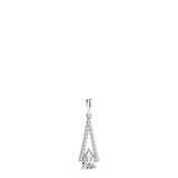 14K White Gold Lab Diamond Pear Pendant