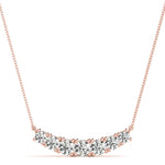 14K Rose Gold Multi-Diamond Pendant Necklace