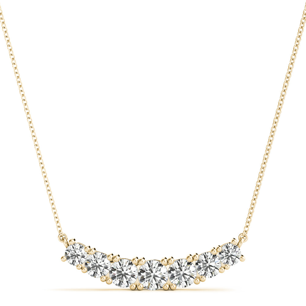 18K Yellow Gold 7-Stone Lab Diamond Pendant