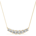 18K Yellow Gold 7-Stone Lab Diamond Pendant