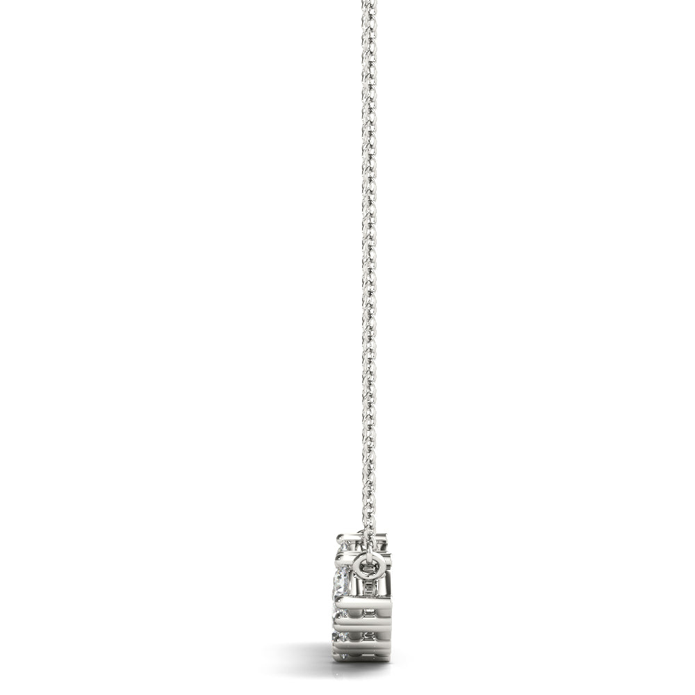 Platinum 7-Stone Lab Diamond Bar Pendant