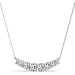 White Gold Multi-Diamond 7 Stone Pendant