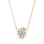 1 CT Lab Diamond 18K Yellow Gold Pendant