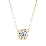 1 CT Lab Diamond 18K Yellow Gold Pendant