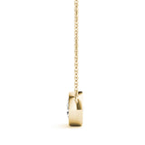 1 CT Lab Diamond 18K Yellow Gold Pendant