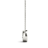 1 CT Lab Diamond 18K White Gold Solitaire Pendant