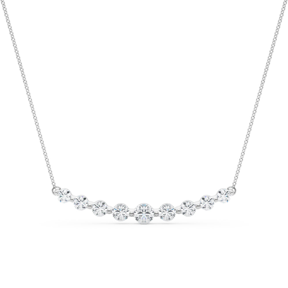 18K White Gold Lab Diamond Necklace