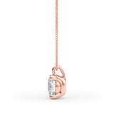 Rose Gold 1CT Lab Diamond Solitaire Pendant