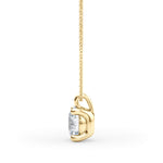 18K Yellow Gold 1CT Lab Diamond Solitaire Pendant