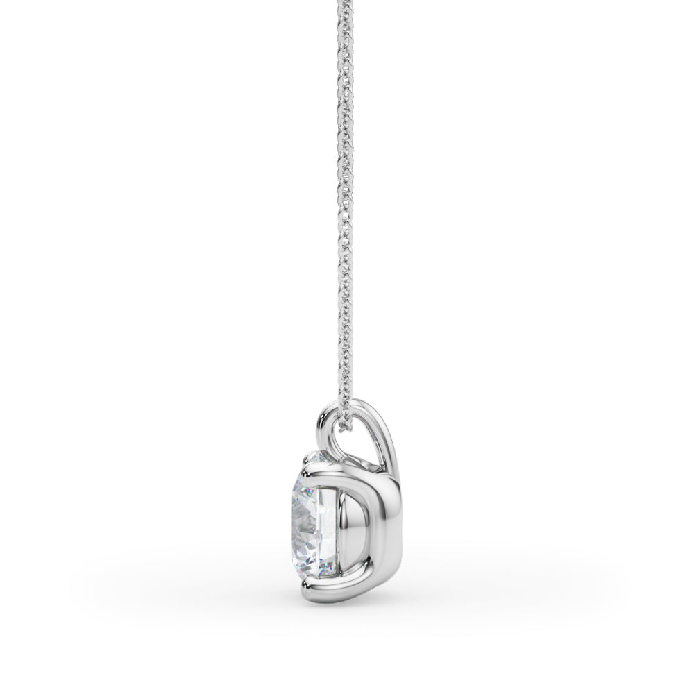 1 CT Lab Diamond 14K White Gold Pendant