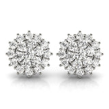 Lab Grown Diamond Cluster Earrings