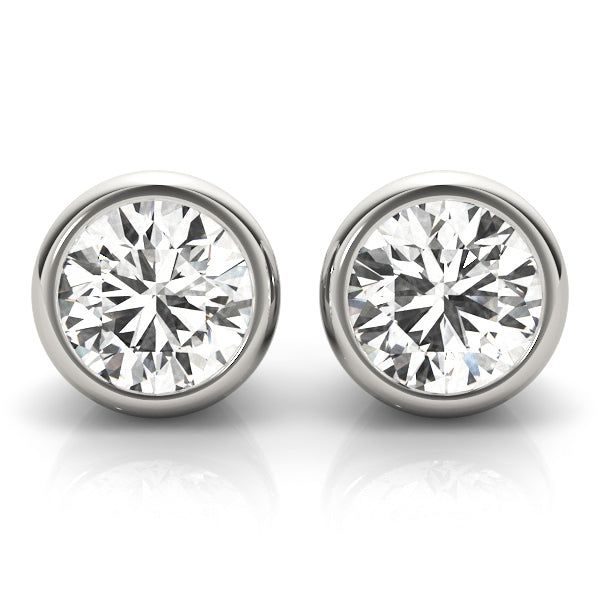 Lab Grown Diamond 14K Gold Single Stone Studs