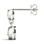 Platinum Lab Diamond Single Stone Stud Earrings