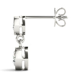 White Gold Lab Diamond Single Stone Earrings