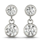 Lab Diamond 14K White Gold Single Stone Studs