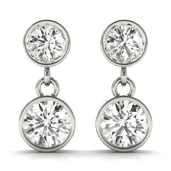 Lab Diamond 14K White Gold Single Stone Studs