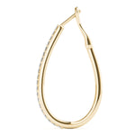 18K Yellow Gold Lab Diamond Hoop Earrings