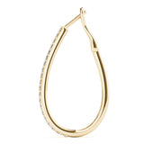 18K Yellow Gold Lab Diamond Hoop Earrings